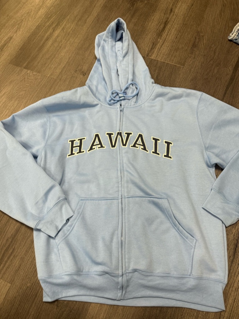 Hawaii Light Blue Zip-Up Hoodie